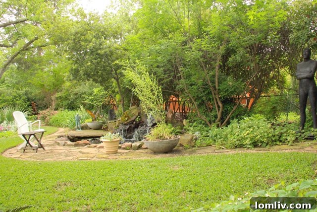 Ballard's koi pond and waterfall