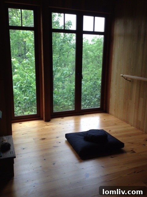 An elegant in-house meditation room for quiet reflection at Greenbrier Sporting Club, emphasizing peace and tranquility.