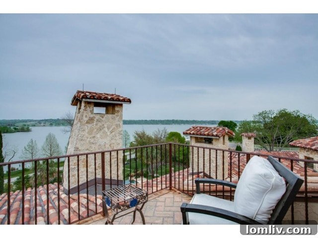Scenic rooftop terrace offering panoramic views of White Rock Lake and surrounding landscape