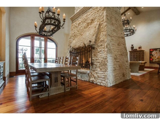 Elegant dining room with arched doorways and refined finishes at 4636 Chapel Hill Road