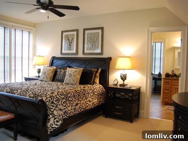 Comfortable Master Bedroom at Greenbrier Sporting Club Residence
