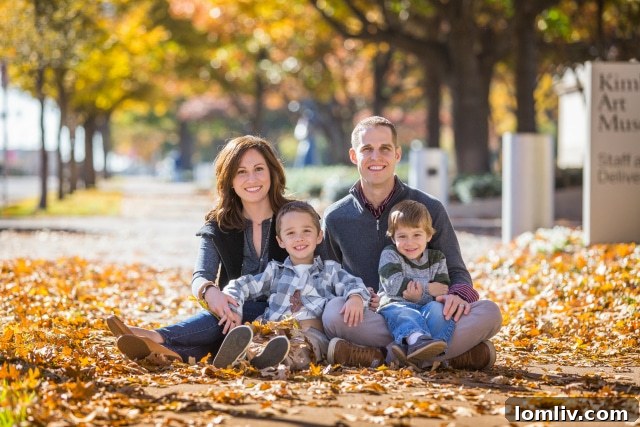 The LaRusch Family enjoying their beautifully renovated Dallas midcentury home