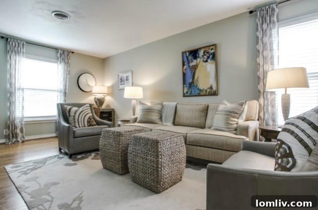 A closer look at the sophisticated decor and ample natural light