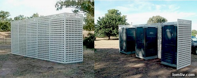 Highland Park Rule Inspires Porta Potty Screen Makeover Contest 2 Highland Park portable toilet screens for construction sites