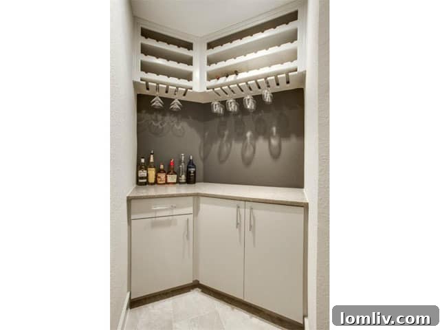 Soft Contemporary Perfection: Your Ultimate Escape from the Suburbs 12 Stylish Wine Bar Area for Entertaining
