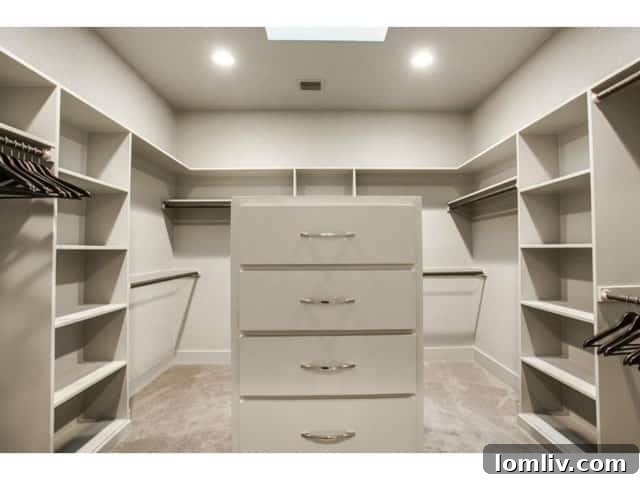 Custom Walk-in Closet System in Master Suite