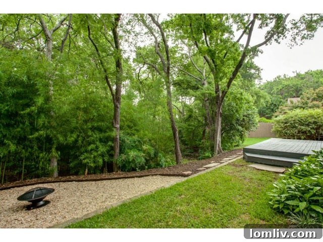 Soft Contemporary Perfection: Your Ultimate Escape from the Suburbs 21 Serene Backyard Retreat Backing to a Wooded Creek