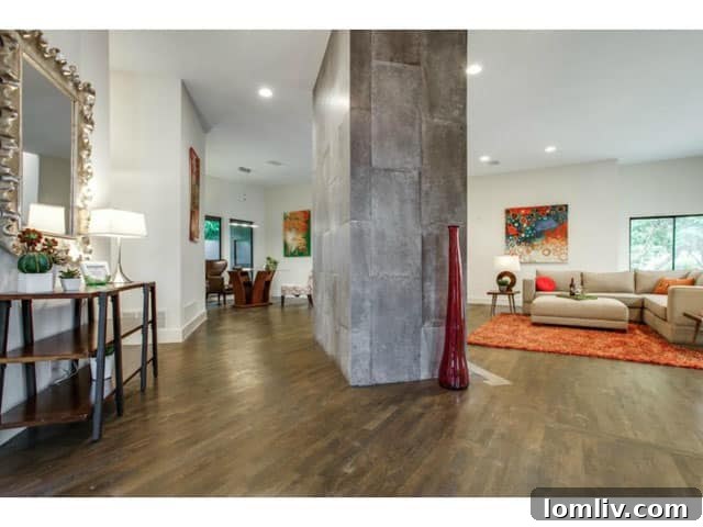 Inviting Foyer of the Renovated 6201 Twin Oaks Home