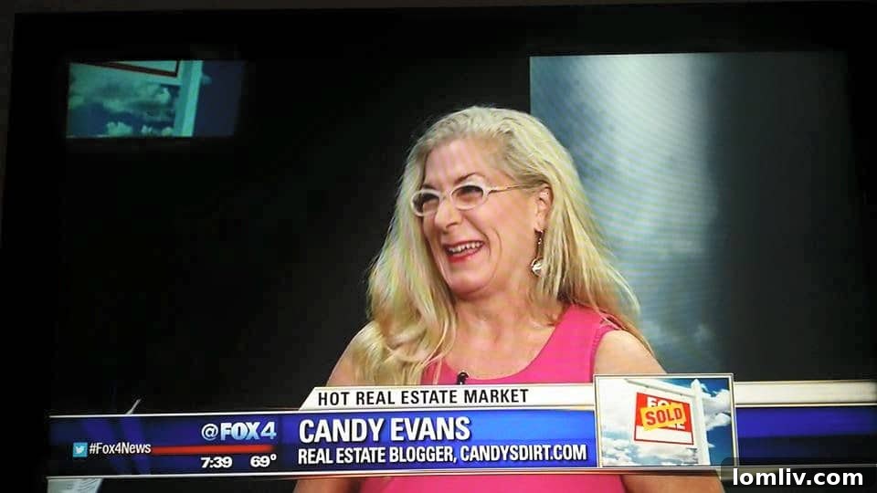 Fox4 Good Day Real Estate Soars Humor Stumbles 2 Candy at Fox4 News studio, discussing real estate.