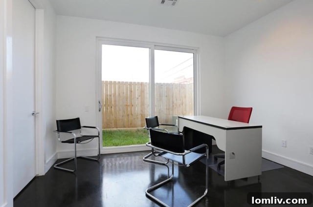 Modern Townhome Interior - First Floor Living Space with Hardwood