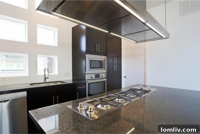 Gourmet Kitchen with Italian Cooktops - Dallas Townhome