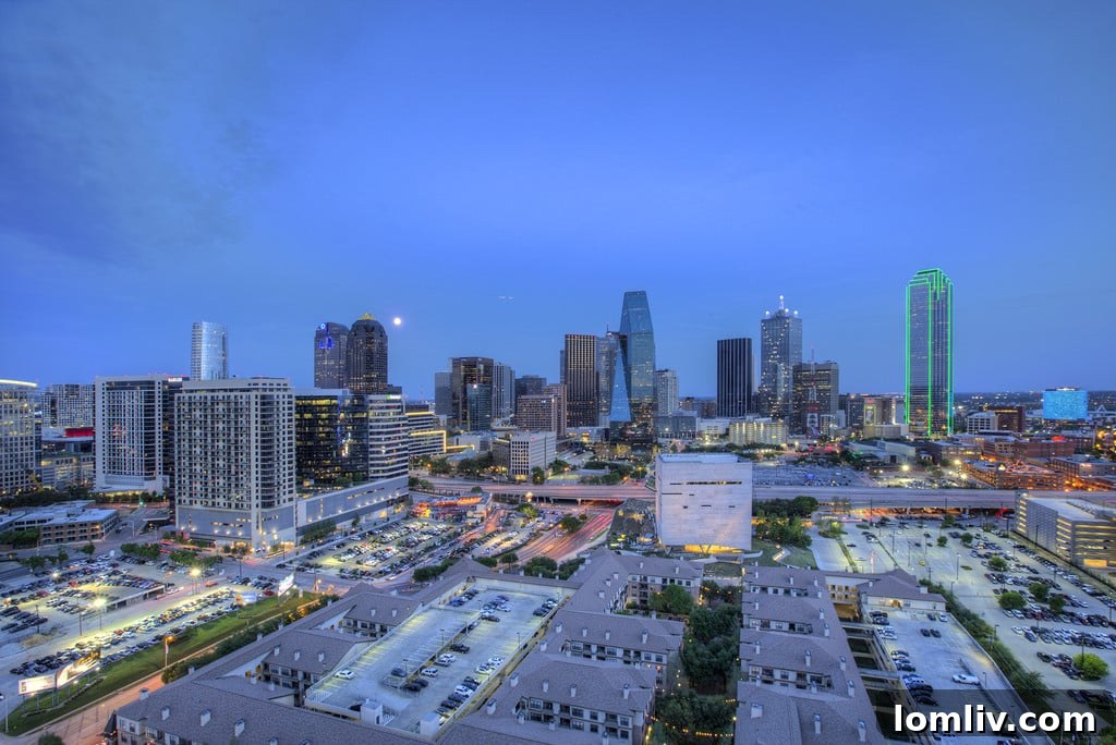 Panoramic Dallas Skyline from W Residences