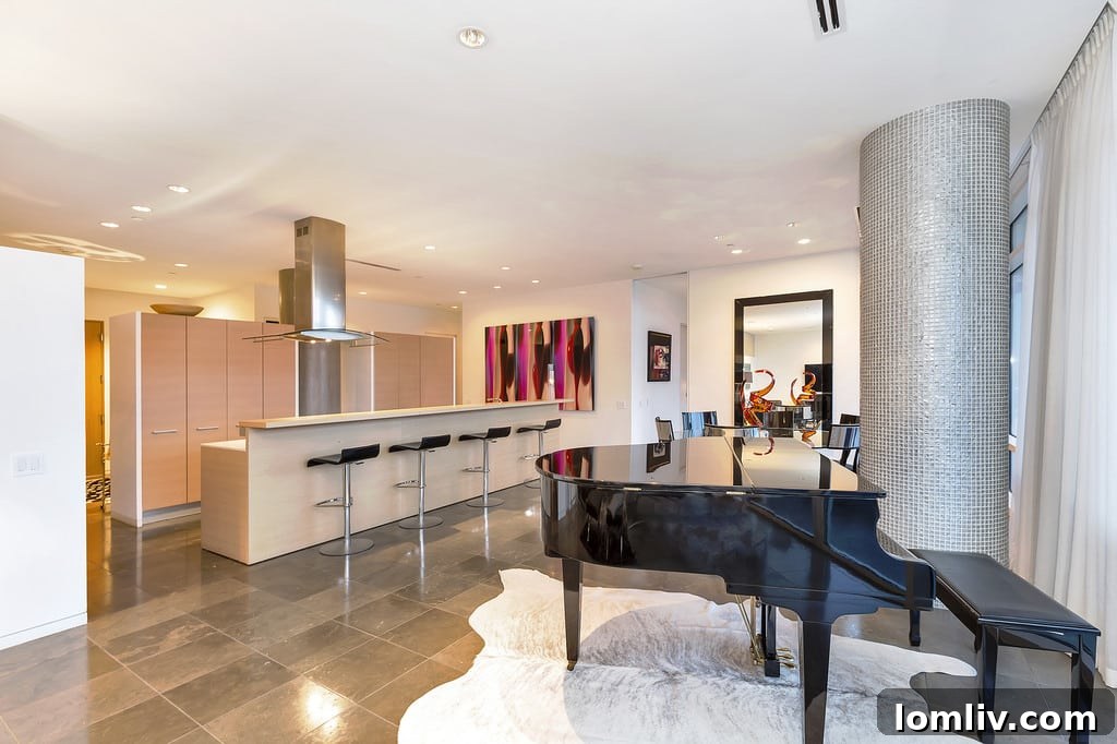 Modern Kitchen and Living Area in Unit 2508