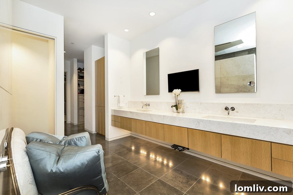 Luxury Master Bathroom with TV