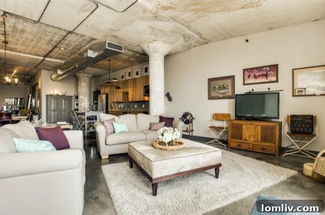 Detailed View of Loft 904's Open Floor Plan