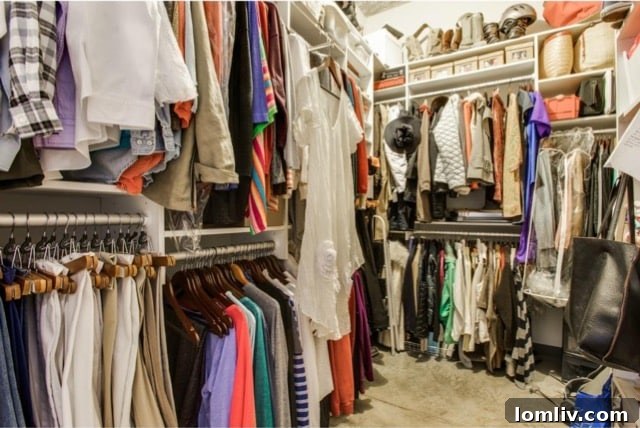 Organized Closet Space with Jewelry Safe in Loft