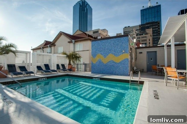 Panoramic Views from Soco Lofts Rooftop Pool