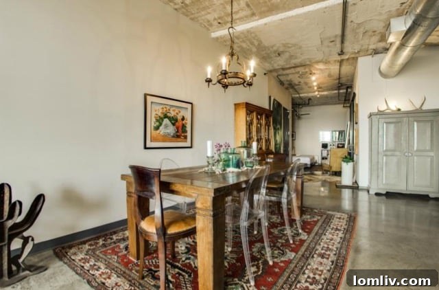 Stylish Interior of an Urban Loft in Downtown Dallas