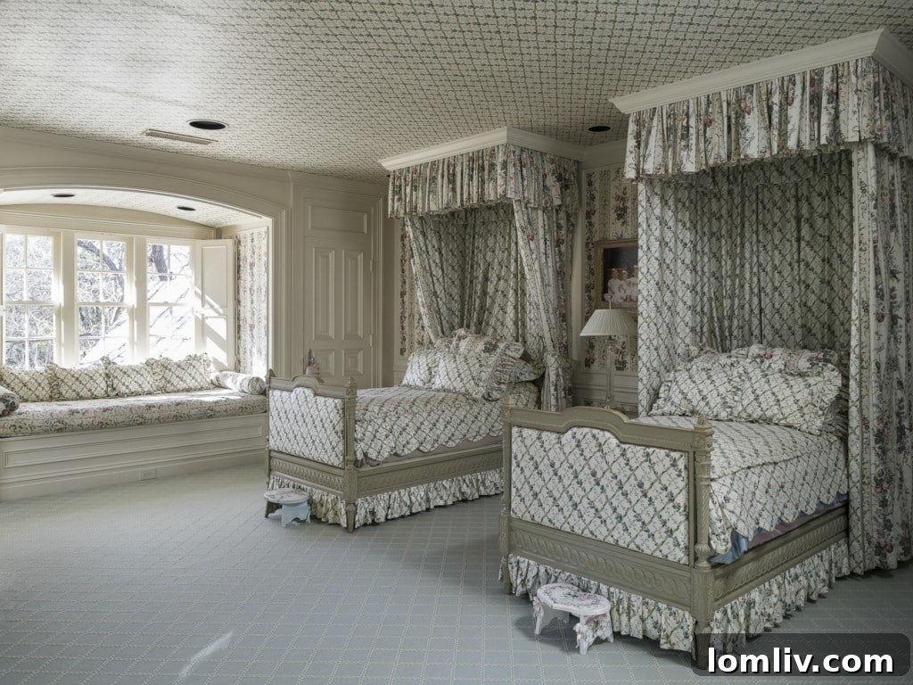 A beautifully decorated bedroom at 5505 Chatham Hill, exuding elegance.