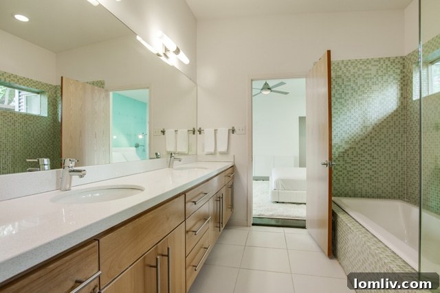 8813 Diceman Master Bathroom - Modern Mosaic Tiles