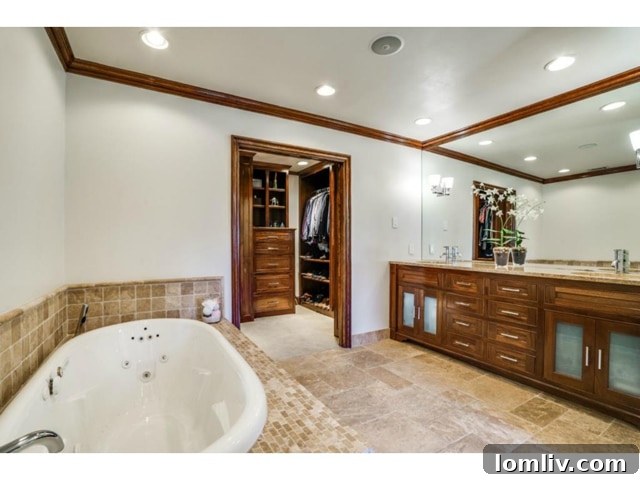 Master Bathroom with Soaking Tub and Double Sinks