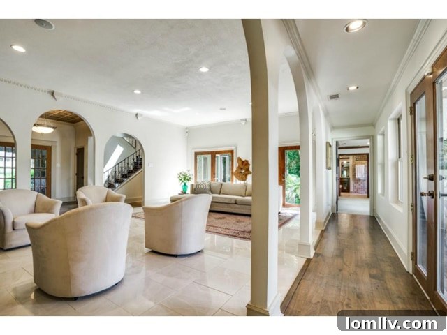 Stylish Hallway with Walnut Floors