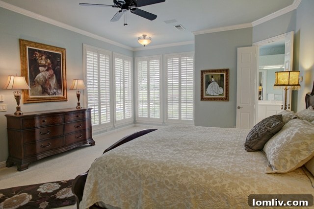 Spacious Master Bedroom with Elegant Finishes