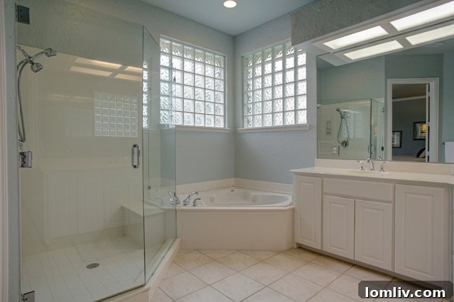 Spa-like Master Bathroom with Oversized Shower and Soaking Tub