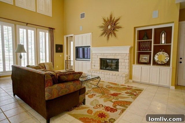 Comfortable Family Room with Ample Natural Light