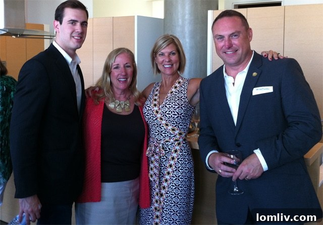 Ebby Halliday agents Ginger Gill, Victoria Barr, Kevin Caskey, Bill Clarkson at Dallas real estate event