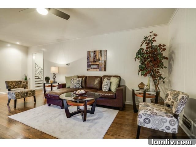 Another view of the family living space, highlighting its generous size.