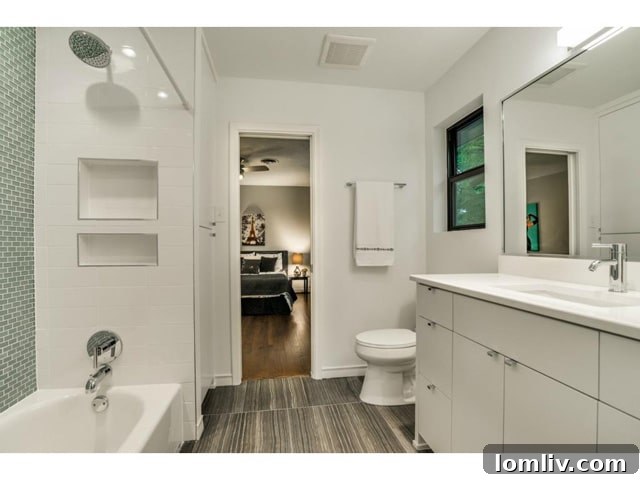 The second full bathroom, thoughtfully designed for functionality and style.