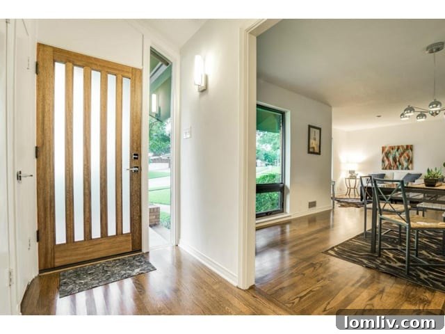The bright and inviting foyer of 10882 Caprock Circle, leading to the main living areas.