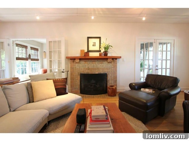Original Rookwood Tiled Fireplace with Gas Logs