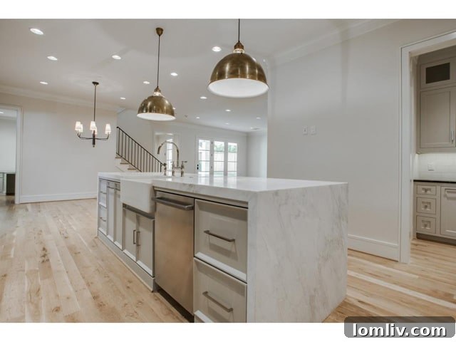 Kitchen Island Detail with Seating