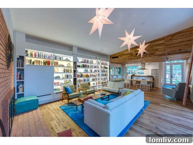 Interior living space of 983 Sylvania, showcasing sustainable design elements.