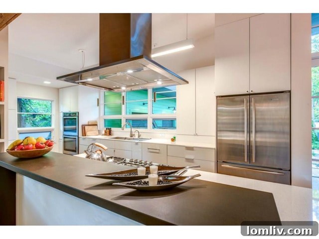 Modern kitchen with sustainable paper composite counter at 983 Sylvania.