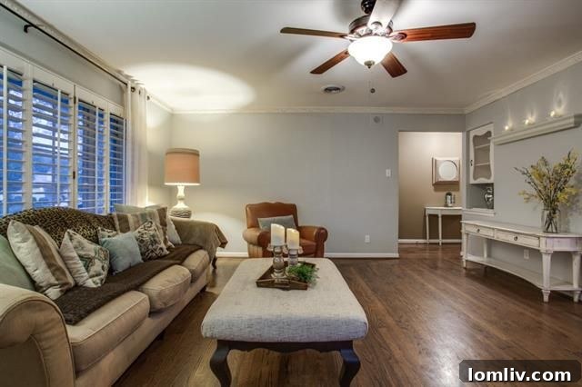 Lush front yard and well-maintained landscaping of the Old Lake Highlands home