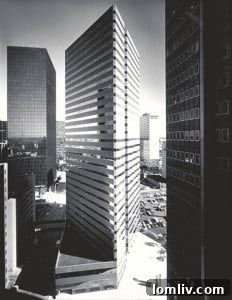 Patriot Tower (One Dallas Center) nearing completion in 1979, an architectural marvel.