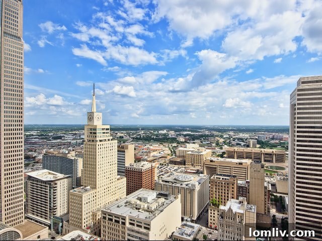 Luxurious living room in an LTV Tower apartment with stunning city views.