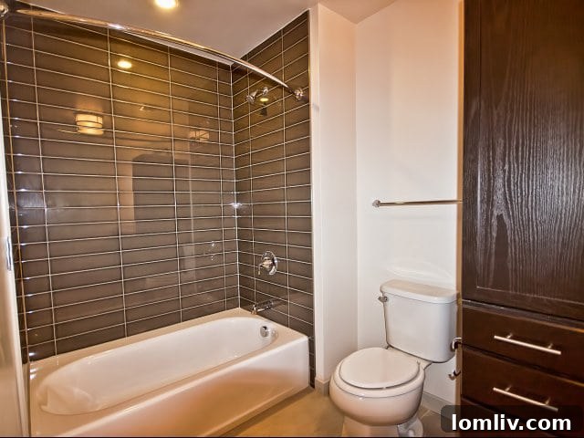 Stylish bathroom in an LTV Tower apartment featuring modern fixtures.