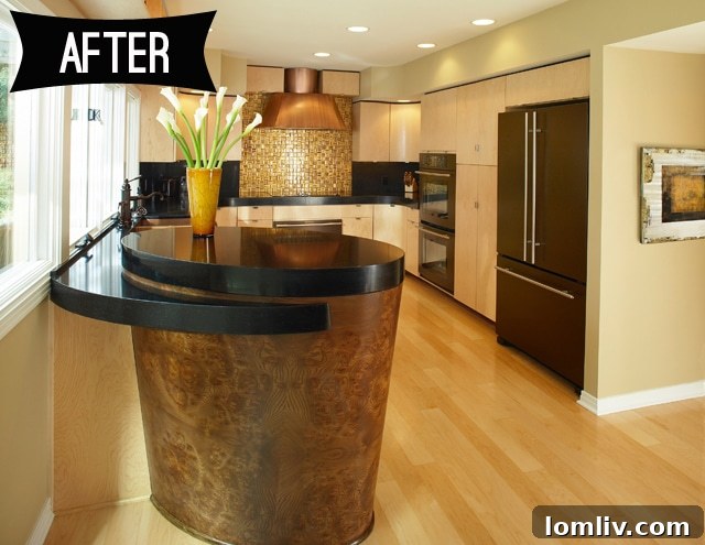 After kitchen remodel: A modern, open-concept kitchen with sleek white cabinetry, large island, and ample space for holiday cooking and entertaining.