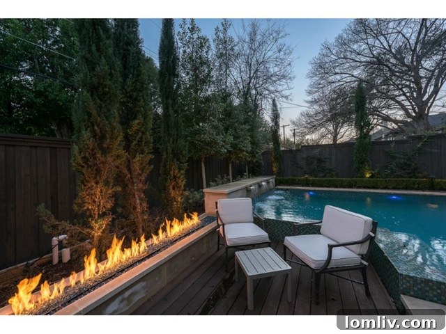 3625 Bryn Mawr Deck - Fire Wall Feature for Outdoor Gatherings