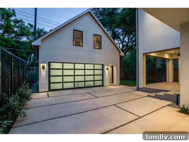 Spacious Two-Car Garage of Luxury Home