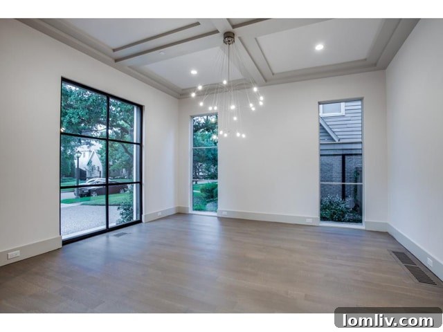 Modern Dining Room with Designer Lighting