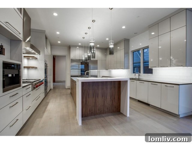 Modern Gourmet Kitchen with Island
