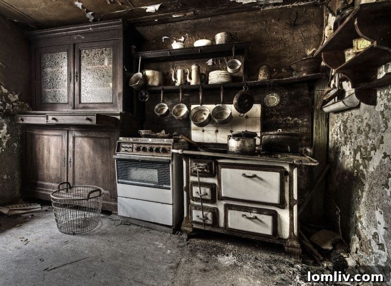 The Kitchen Prison: A historical representation of confined domestic spaces for women.