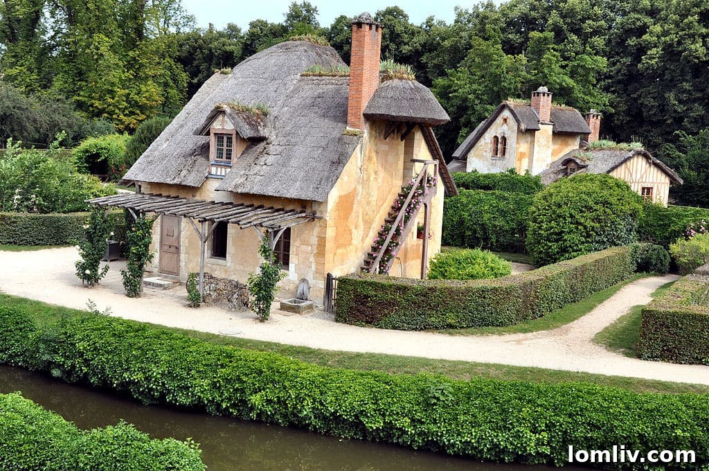 Dovecote and Gatehouse at Hameau de la Reine, Versailles. A historical example of comfort seeking through idealized past aesthetics.