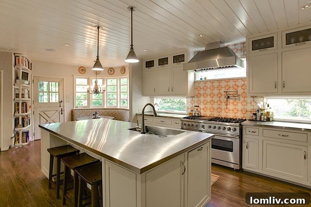Modern Shaker-Style Kitchen with Central Island