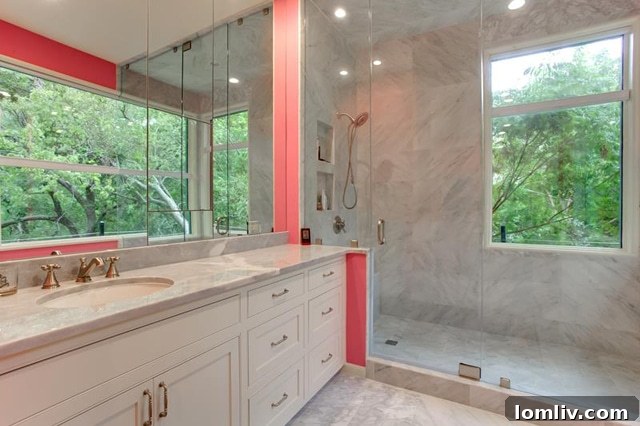 Elegant Double Vanities in Master Bathroom